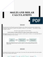Molar Calculations and Stoichiometry