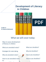 2 Assessing Literacy Development in Children