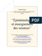 Epistemologie Et Enseignement Des Sciences