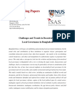 ISAS Working Paper No. 222 - Challenges and Trends in Decentralised Local Governance in Bangladesh