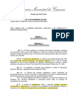 Regimento Interno da Câmara Municipal de Cajamar