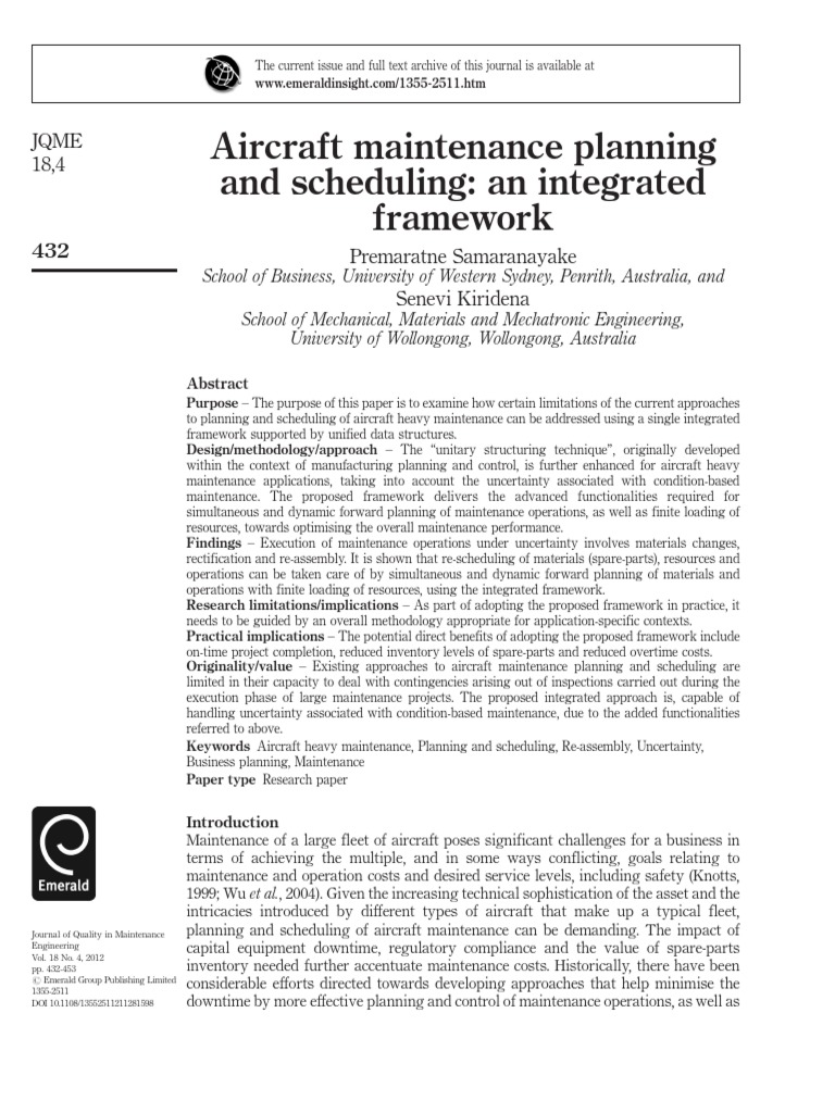 AIRCRAFT MAINTENANCE PLANNING DOCUMENT PDF visual data 8