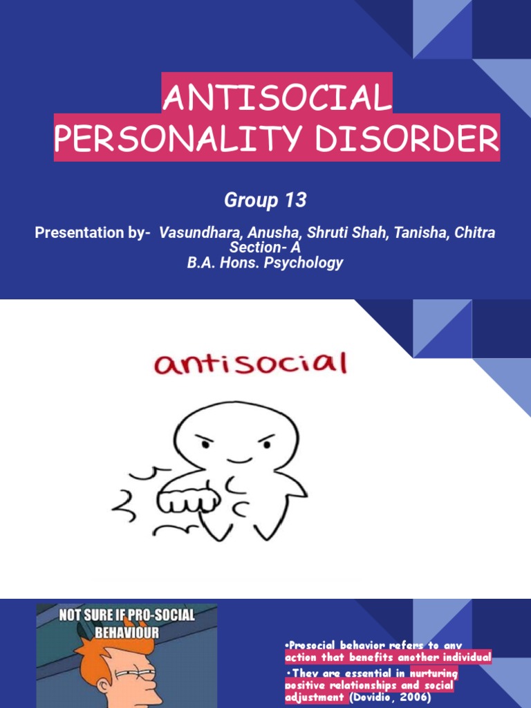 Antisocial Personality Disorder PDF Juvenile Delinquency