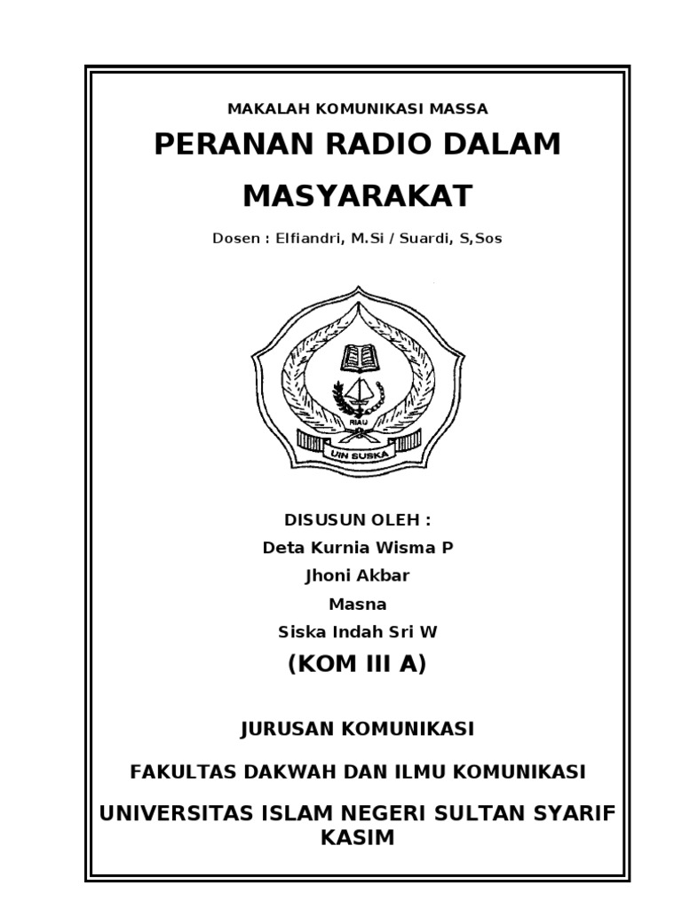 Makalah Komunikasi Massa