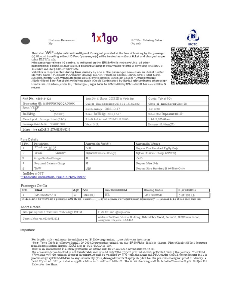 Ixigo Train Ticket Cancellation Refund Time