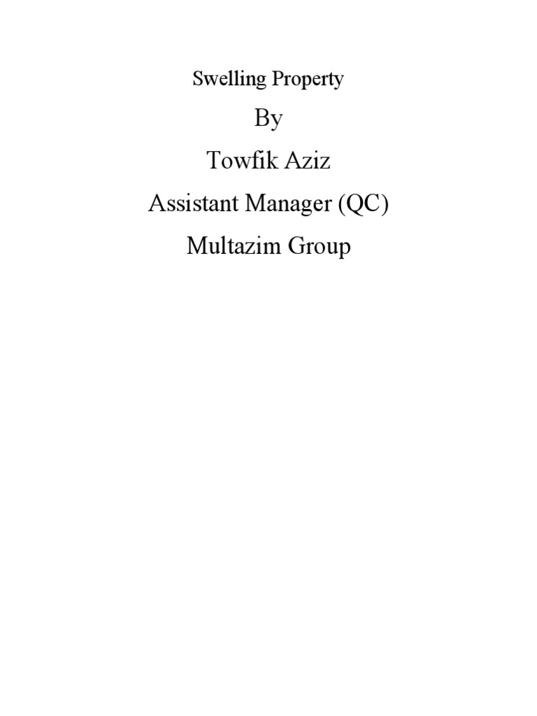 Swelling Property PDF