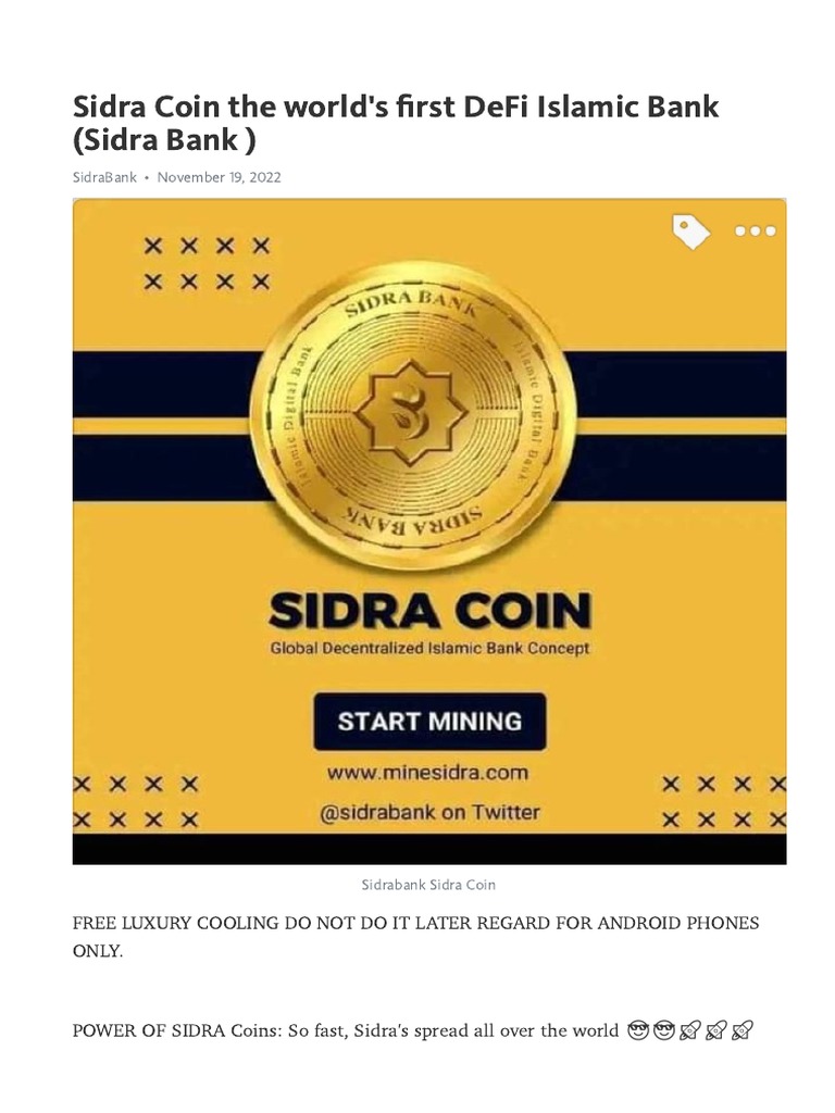 Sidra Coin Sidra Bank | PDF | Law