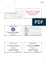 You Can't Manage What You Can't Measure!: Measurement of Exposure