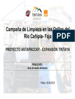 Campaña de Limpieza de Orillas Del Río Cañipia - Faja - Setiembre 2012 - Proyecto Antapaccay