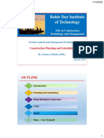 Construction Planning and Scheduling