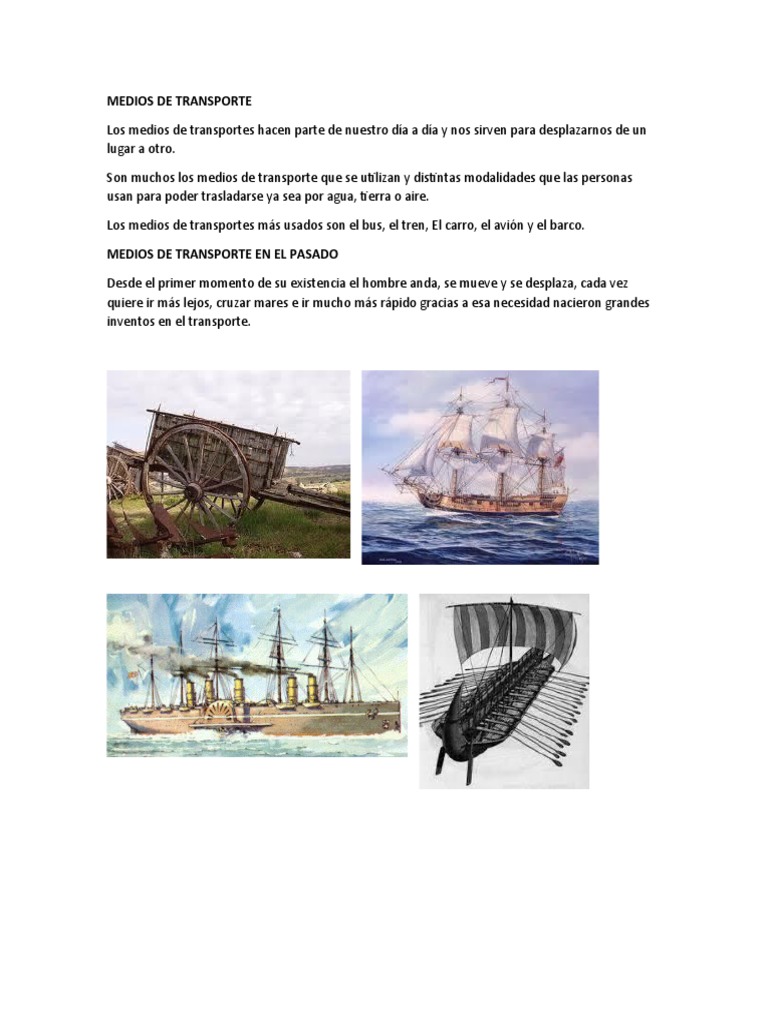 Medios de Transporte | PDF