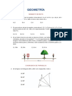 GEOMETRÍA: PROBLEMAS DE SEGMENTOS, TRIÁNGULOS Y ÁNGULOS