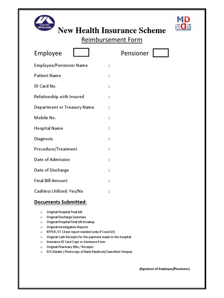 TN Pensioners Health Insurance Form | PDF | Social Science | Law