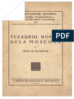 Romascanu, Mihail Gr. - Tezaurul Roman Dela Moscova, 1934