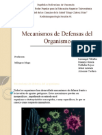 Mecanismos de Defensas Del Organismo