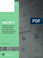 Apunte 5: Primera Ley de La Termodinámica Aplicada A Una Masa de Control O Sistema Cerrado