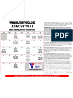 Active Duty August 2011 Volunteer Calendar