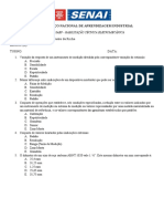 Simulado SENAI sobre instrumentos de medição e processos de soldagem