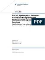 Guideline On Use of Agreements Between Engineers and Clients