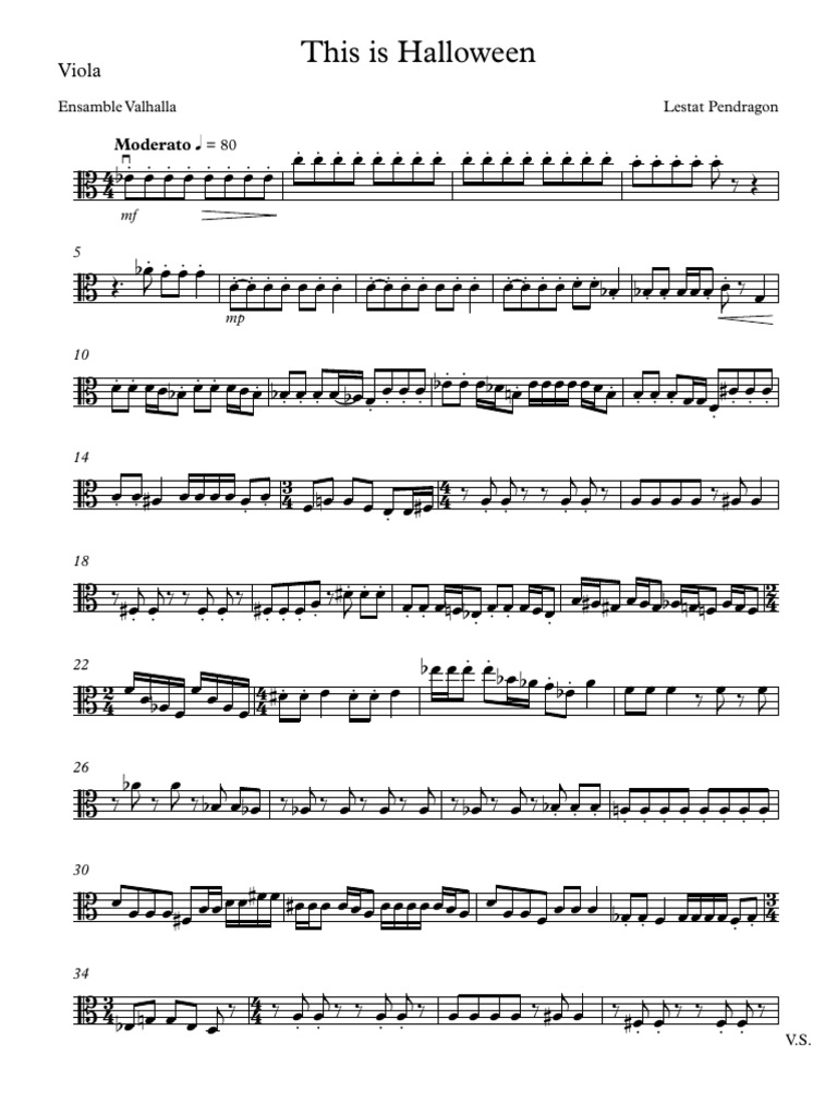 This Is Halloween - Viola | PDF | Échecs