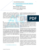 Características y componentes de una batería automotriz de plomo-ácido