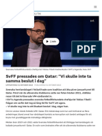SVFF Pressades Om Qatar: "Vi Skulle Inte Ta Samma Beslut I Dag" - SVT Sport