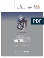 PROGRAMA II CONGRESO INTERNACIONAL DE ARTES 2018 - FADyCC