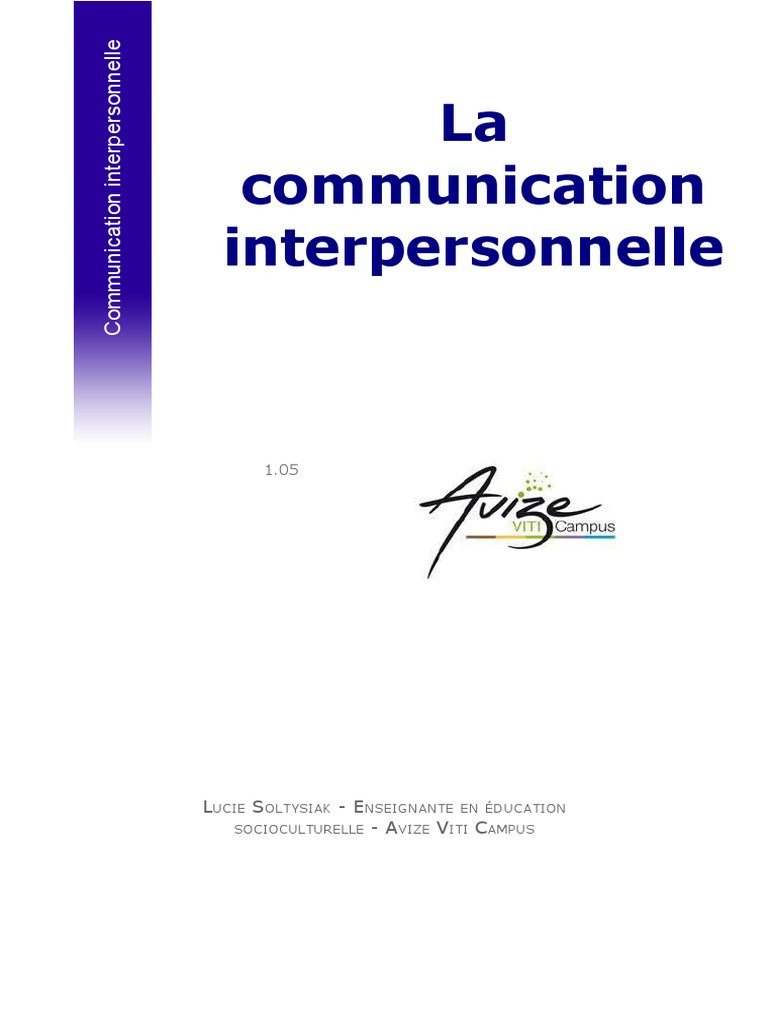 Outils et Techniques de Communication Interpersonnelle | PDF | la ...