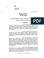 Resolución S.B.S. #1297-2022 La Superintendente de Banca, Seguros y Administradoras Privadas de Fondos de Pensiones