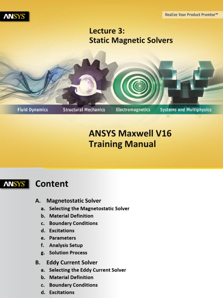 ANSYS Maxwell V16 Training Manual | PDF | Science & Mathematics