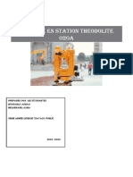 TP 1 Mise en Station Theodolite 020A: Préparer Par Les Étudiantes Bourahla Asmaa Belkenadil Asma