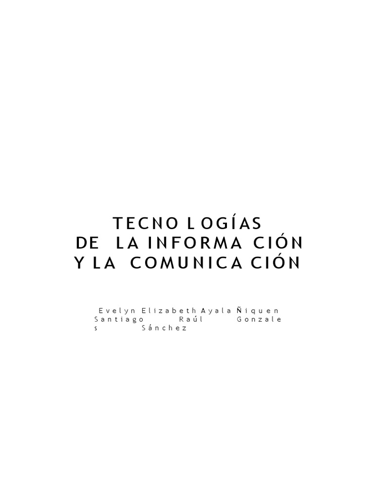 Tic Libro | PDF | Tecnología de información y comunicaciones | Sociedad