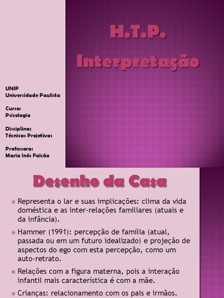 HTP - Interpretação 2 | Download grátis PDF | Ciência cognitiva ...