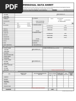 Personal Data Sheet Template 2025 | PDF | Government And Personhood ...