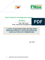 Canevas de Demande de Soutien FNDA Aux OPA-1