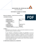 Silabo 2013 - I  Admistración de Empresas