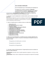 Exercícios Sobre Banco de Dados Distribuído