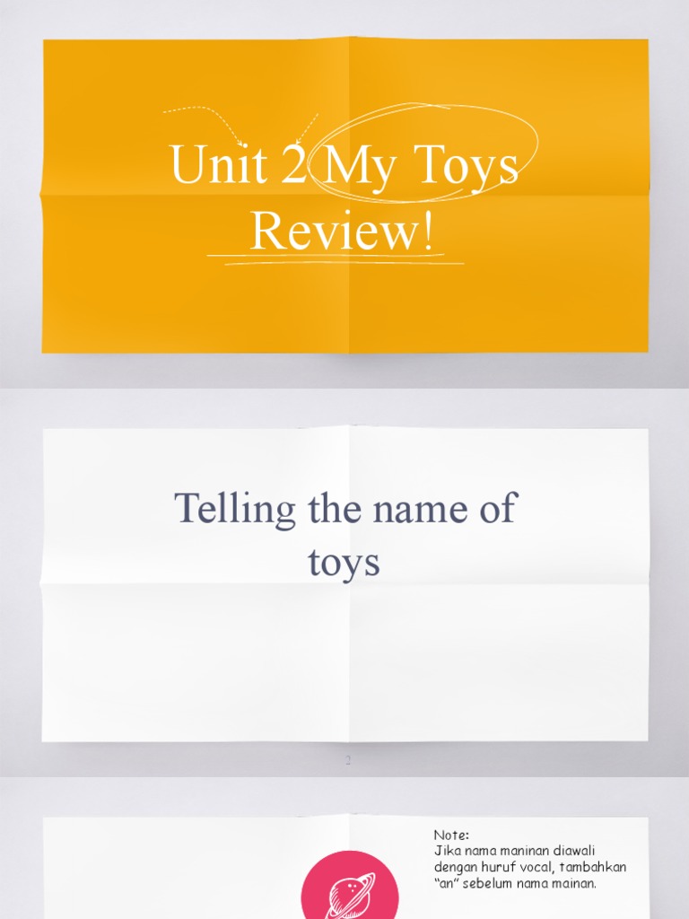 Asking and Telling the Name of Toys A Document Teaching English