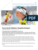 Anna Dyvik Tillbaka I Längdlandslaget - SVT Sport