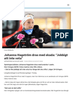 Johanna Hagström Dras Med Skada: "Jobbigt Att Inte Veta" - SVT Sport