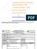 Formato Planeacion 5 To Mate