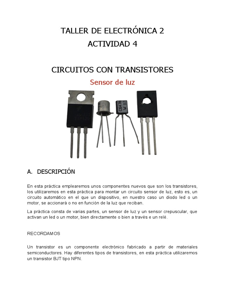 Documento 85 | PDF | Transistor | Transistor de unión bipolar