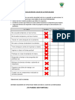 Autoevaluación de Puntualidad