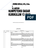 KOMPETENSI DASAR BAHASA LAMPUNG SEMESTER 1 Dan 2