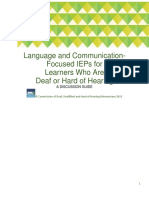 Language and Communication Focused IEPs For Learners Who Are Deaf or Hard of Hearing Discussion Guide - tcm1063 154134