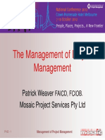 P162 The Management of Project Management