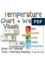 Weather Visuals Temperature Chart and Cards For Special Education