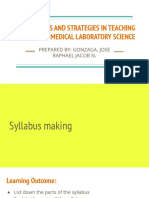 PSTHE Week 11 Syllabus Making