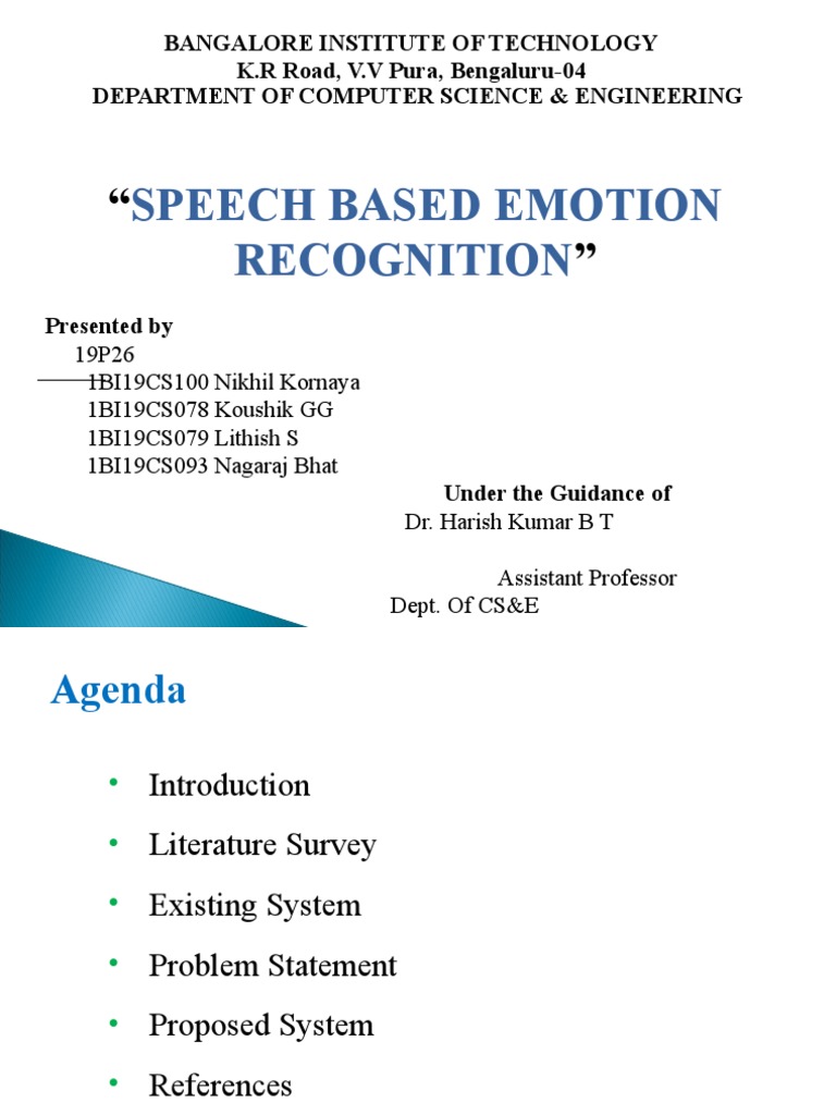 Speech Emotion Recognition Techniques | PDF