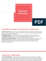 Domestic Arbitration ADR Summary 1120